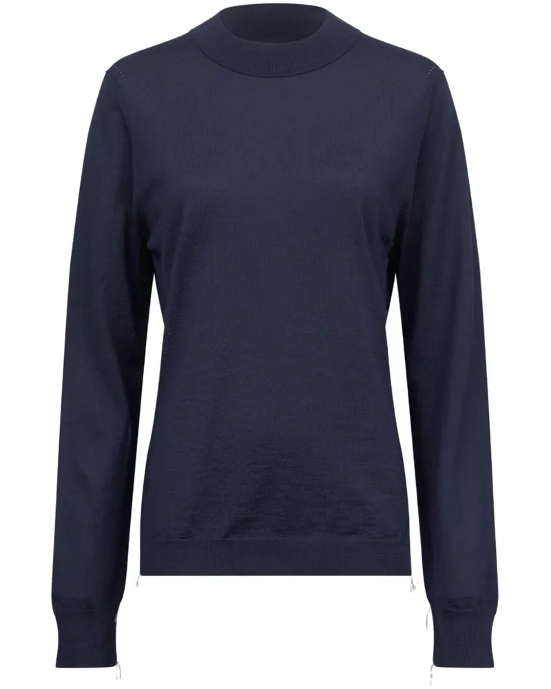 Maison Margiela Pullover mit geripptem Saum - Blau Blau