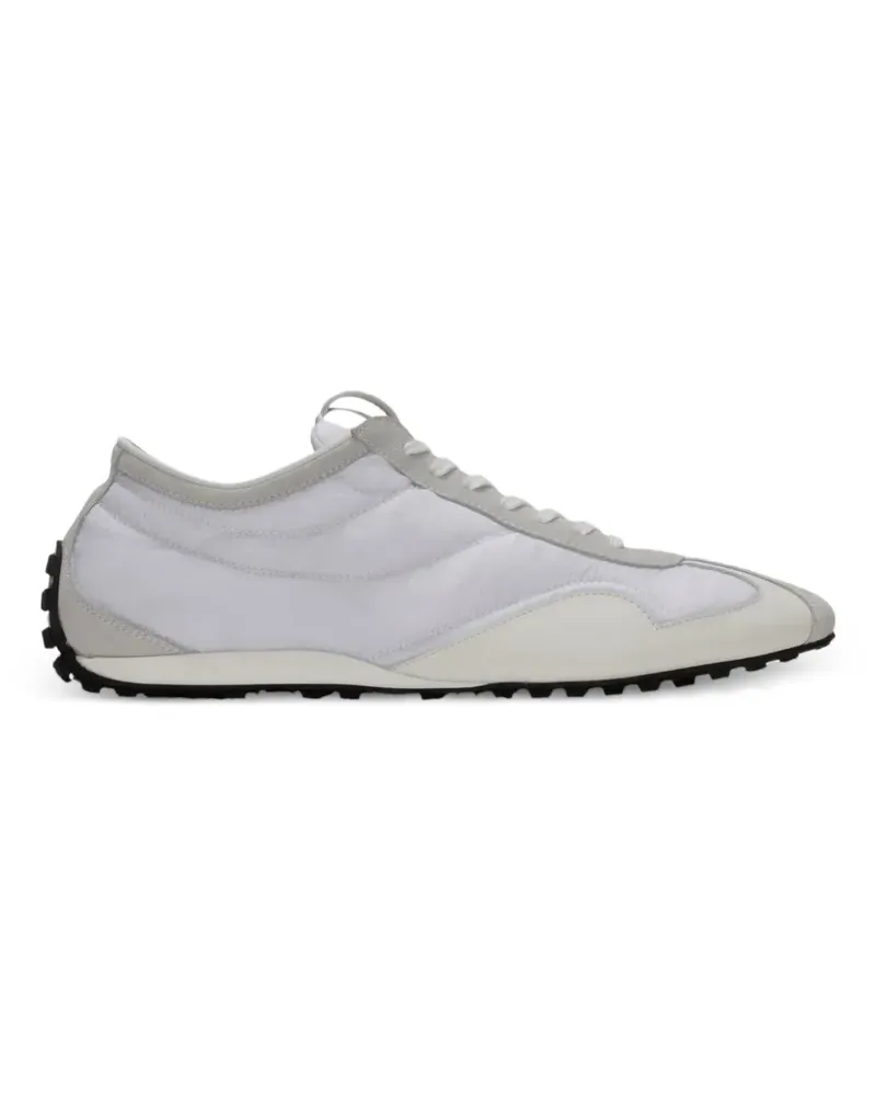 Balmain Racing Low Sneaker aus Nylon und Leder - Weiß Weiß