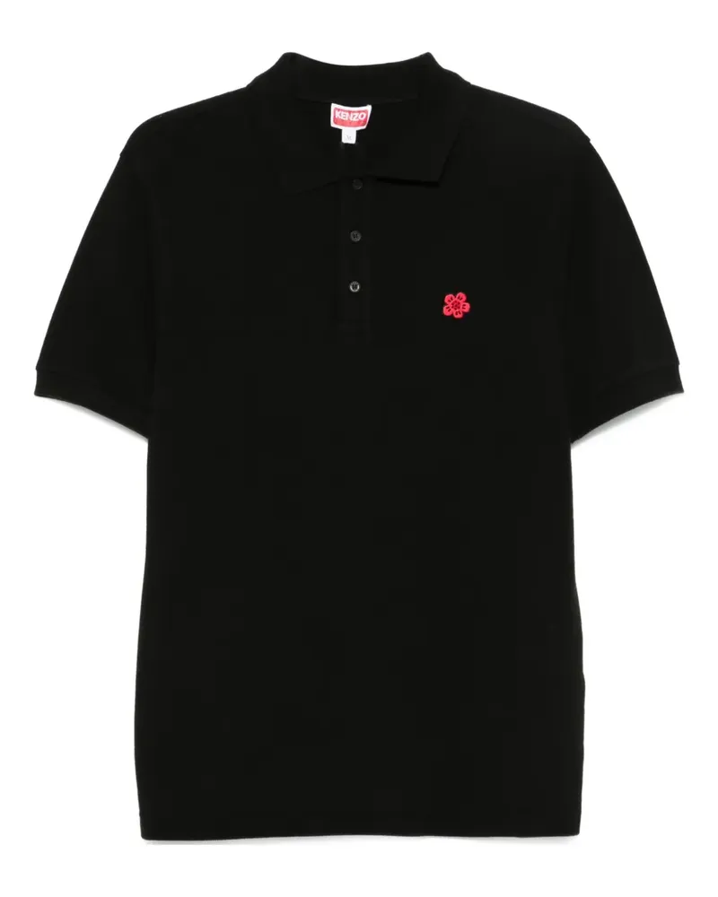 Kenzo Poloshirt mit Boke Flower - Schwarz Schwarz