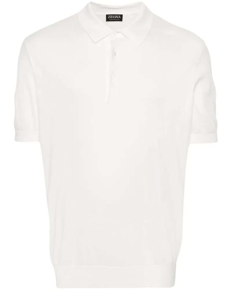 Ermenegildo Zegna Klassisches Poloshirt - Weiß Weiß