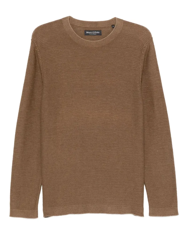 Marc O'Polo Gerippter Pullover - Braun Braun
