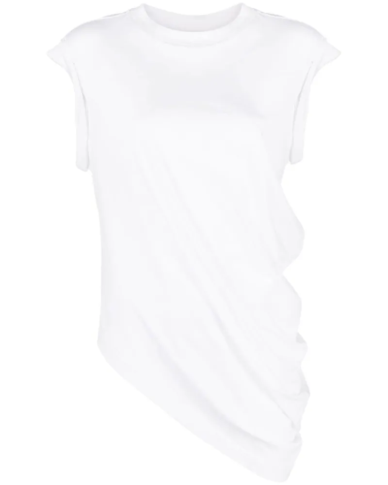 Alexander McQueen Asymmetrisches T-Shirt - Weiß Weiß
