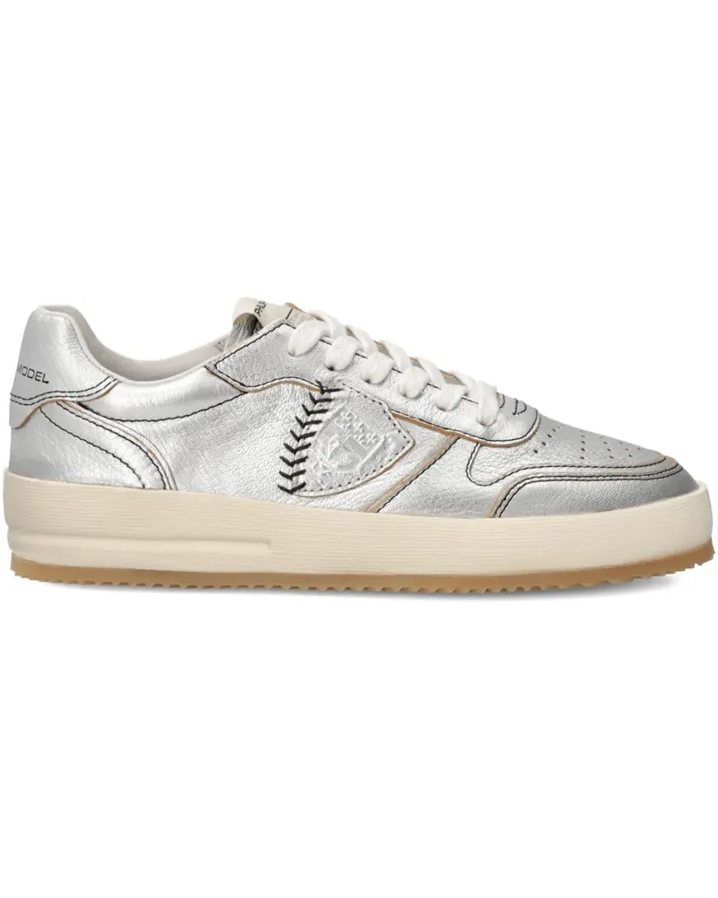 Philippe Model Nice Sneakers mit Baseball-Stickerei - Grau Grau