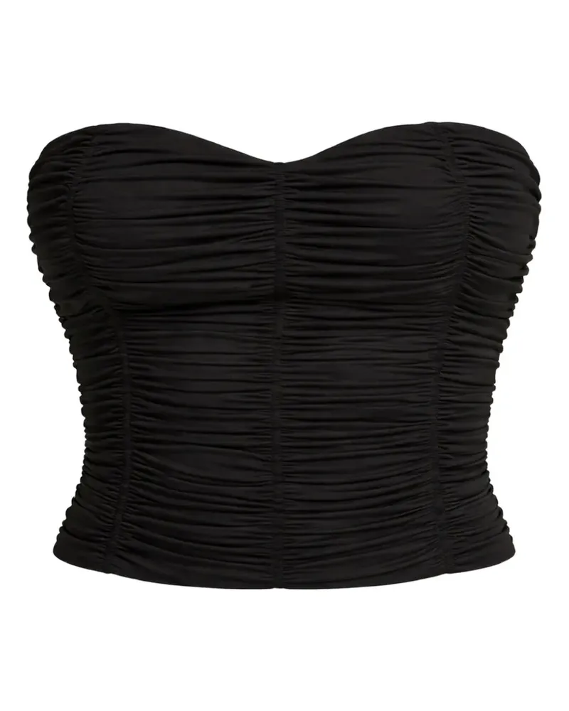 Kiki De Montparnasse gathered top - Schwarz Schwarz