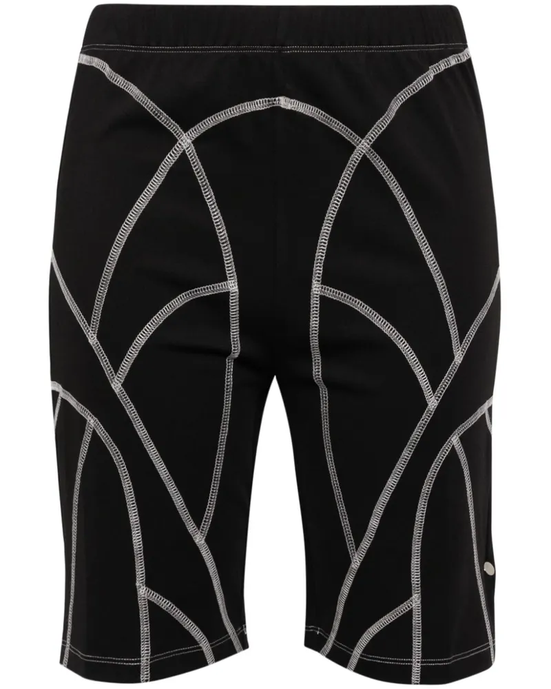 Heliot Emil Spadix Shorts mit sichtbarer Naht - Schwarz Schwarz