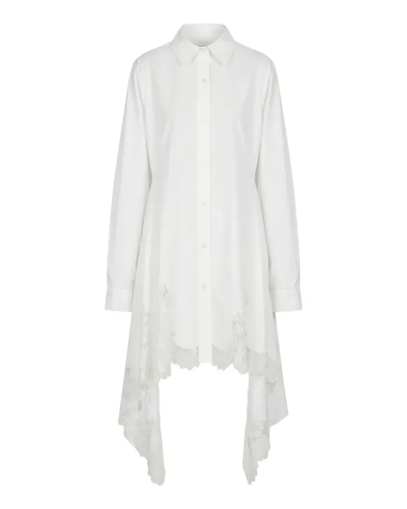 Monse lace-detail cascade shirt dress - Weiß Weiß