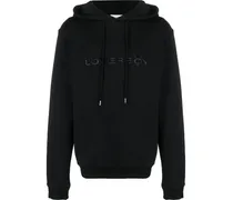 Hoodie mit Logo-Stickerei - Schwarz