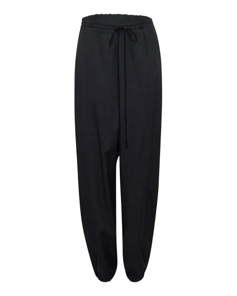Yohji Yamamoto drawstring-waist elasticated-cuff track pants - Grau Grau