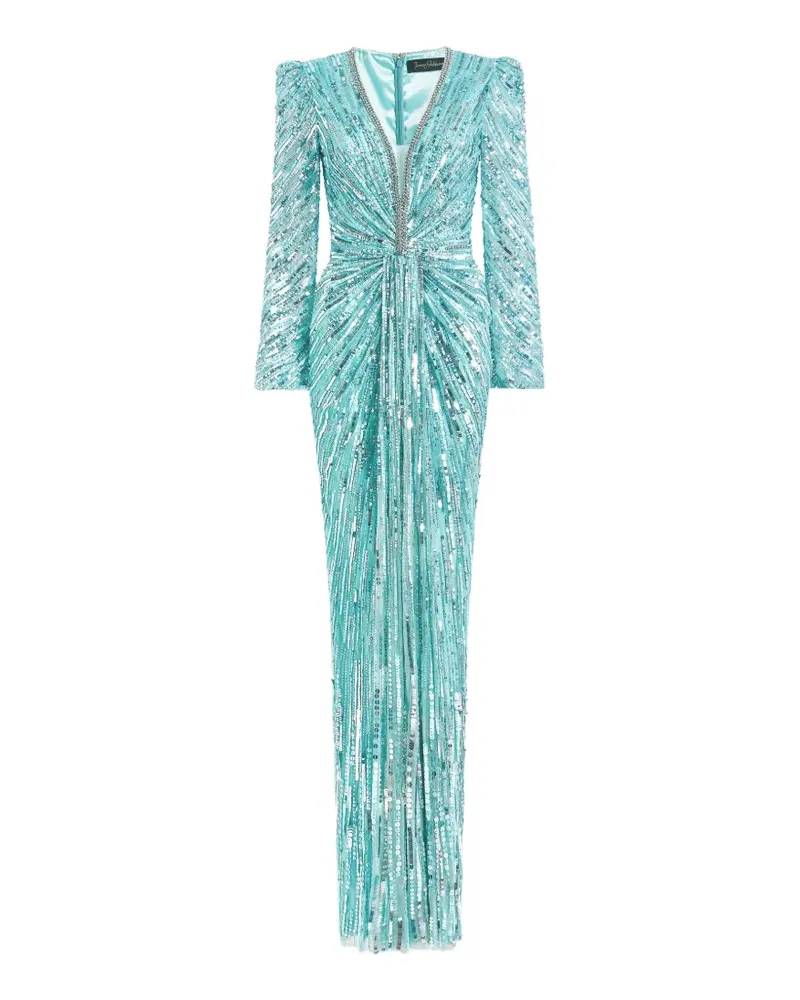 Jenny Packham Darcy Maxikleid mit Pailletten - Blau Blau