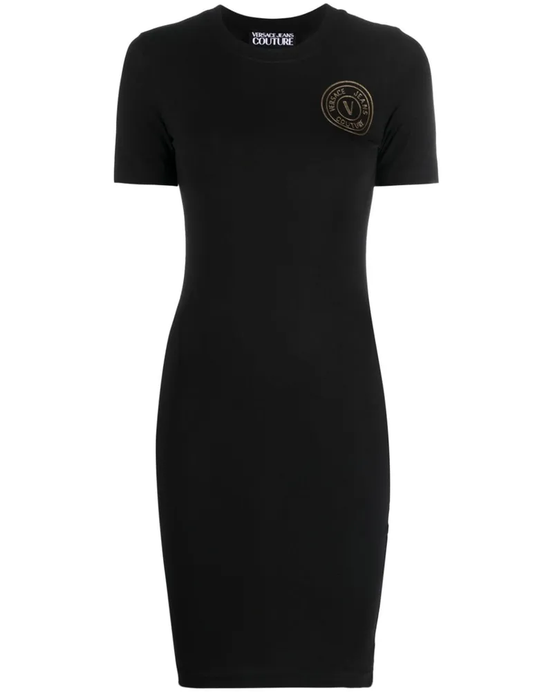 Versace Jeans Kleid mit Emblem Schwarz