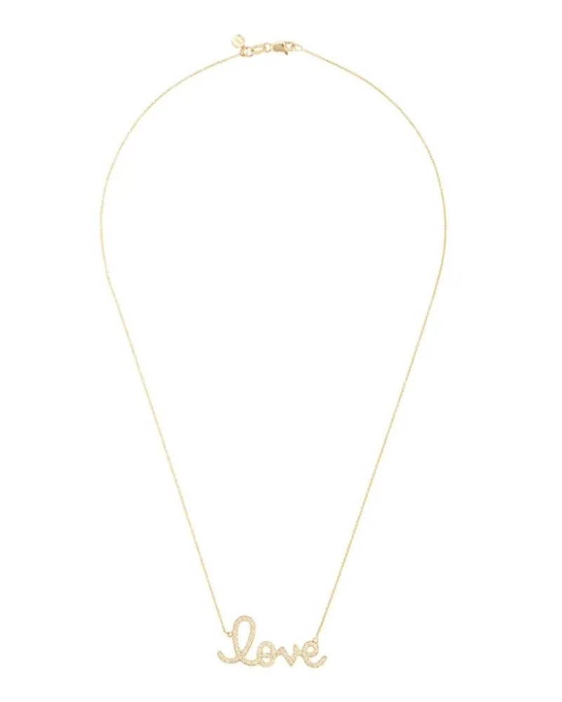 Sydney Evan 14kt Gelbgoldhalskette mit Diamanten Gold