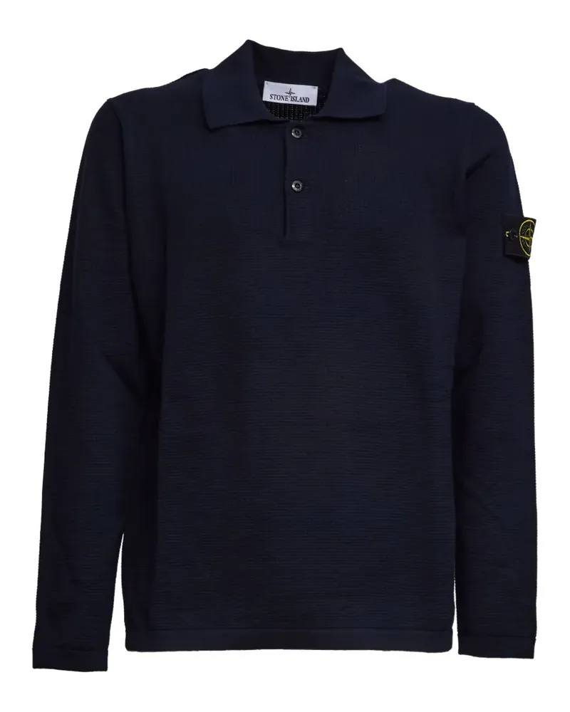 Stone Island Poloshirt mit zwei Knöpfen - Blau Blau
