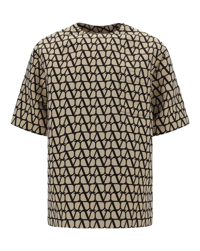 Valentino Garavani VLogo silk T-shirt - Nude Nude