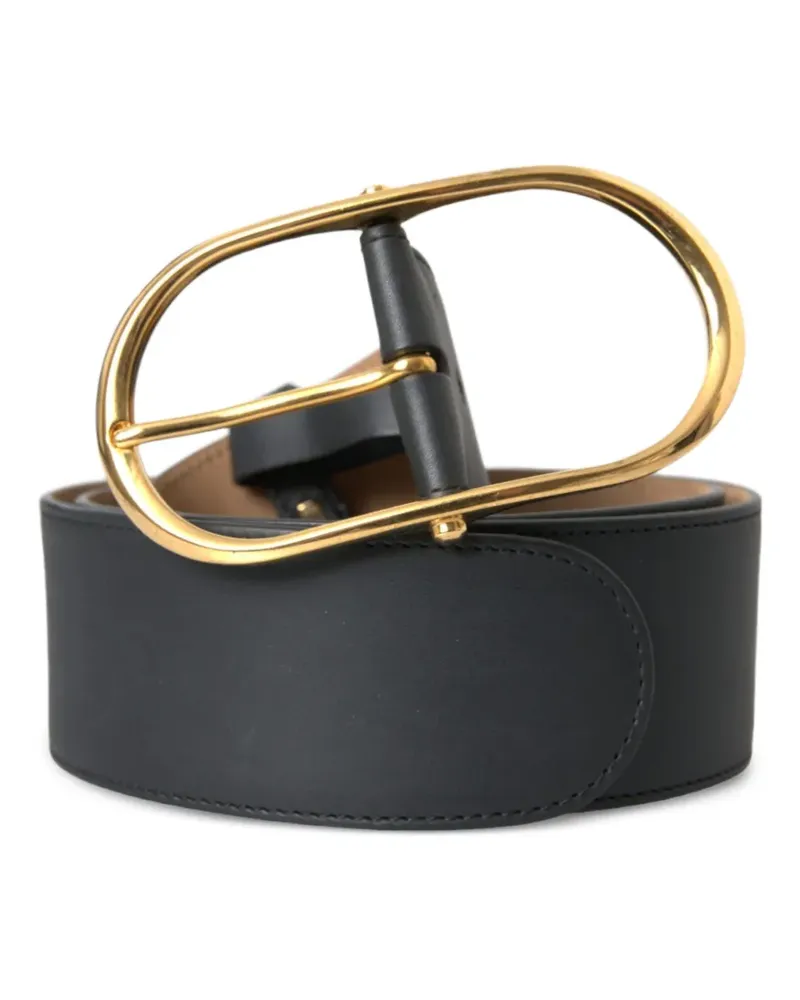 Dolce & Gabbana Gürtel mit ovaler Schnalle - Schwarz Schwarz