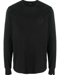 Billionaire Langarmshirt mit Logo-Stickerei Schwarz