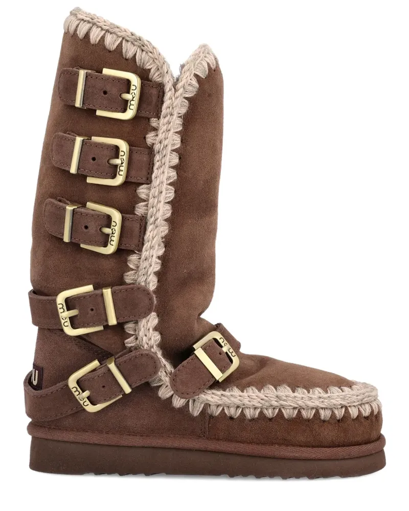 Mou crochet-trimmed buckle boots - Braun Braun