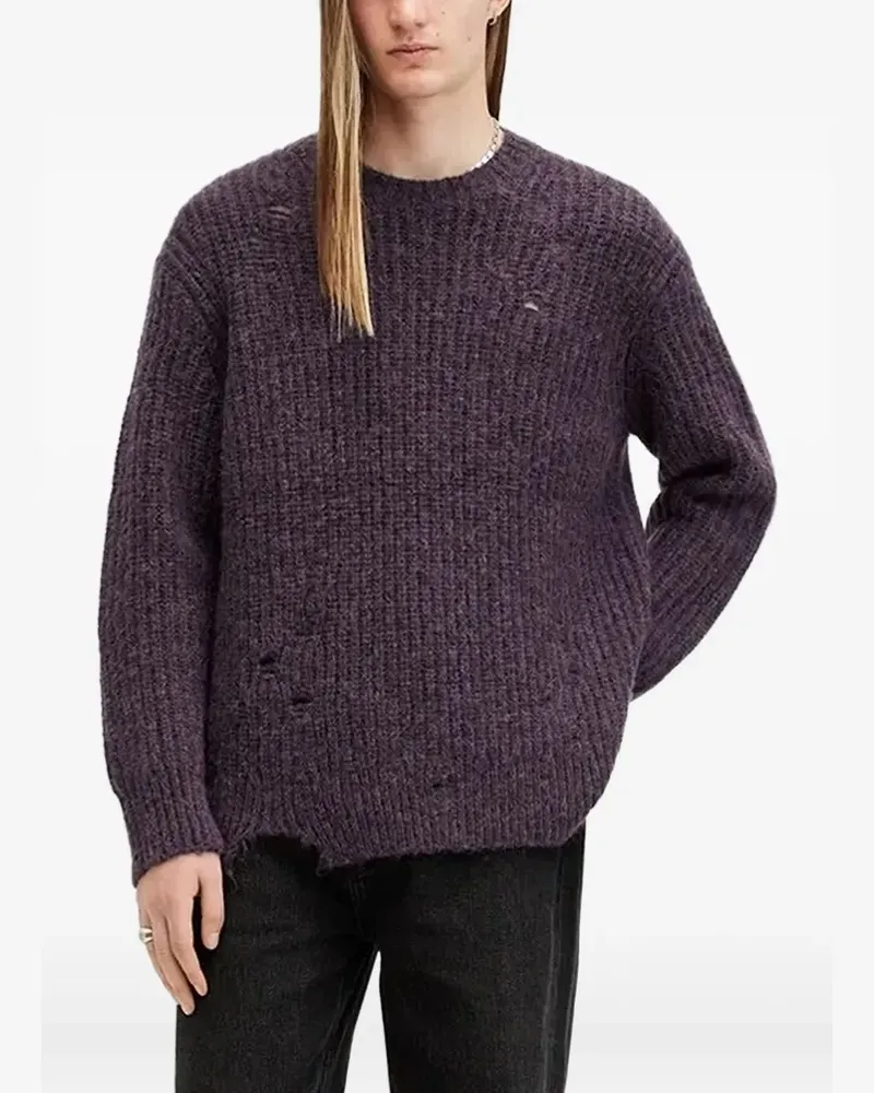 AllSaints Slane Pullover im Distressed-Look - Violett Violett