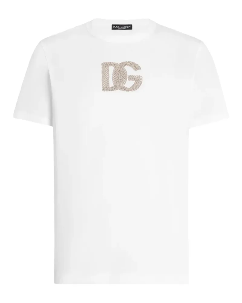 Dolce & Gabbana T-Shirt mit Patch - Weiß Weiß