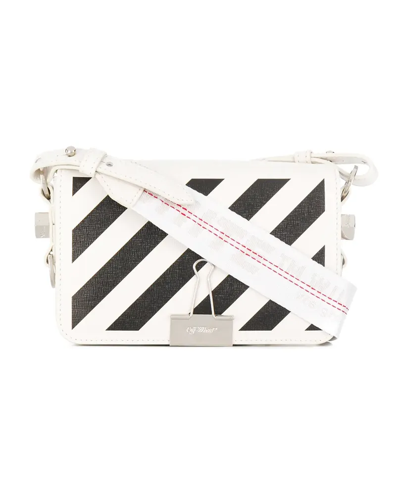 OFF-WHITE Umhängetasche mit diagonalen Streifen - Weiß Weiß
