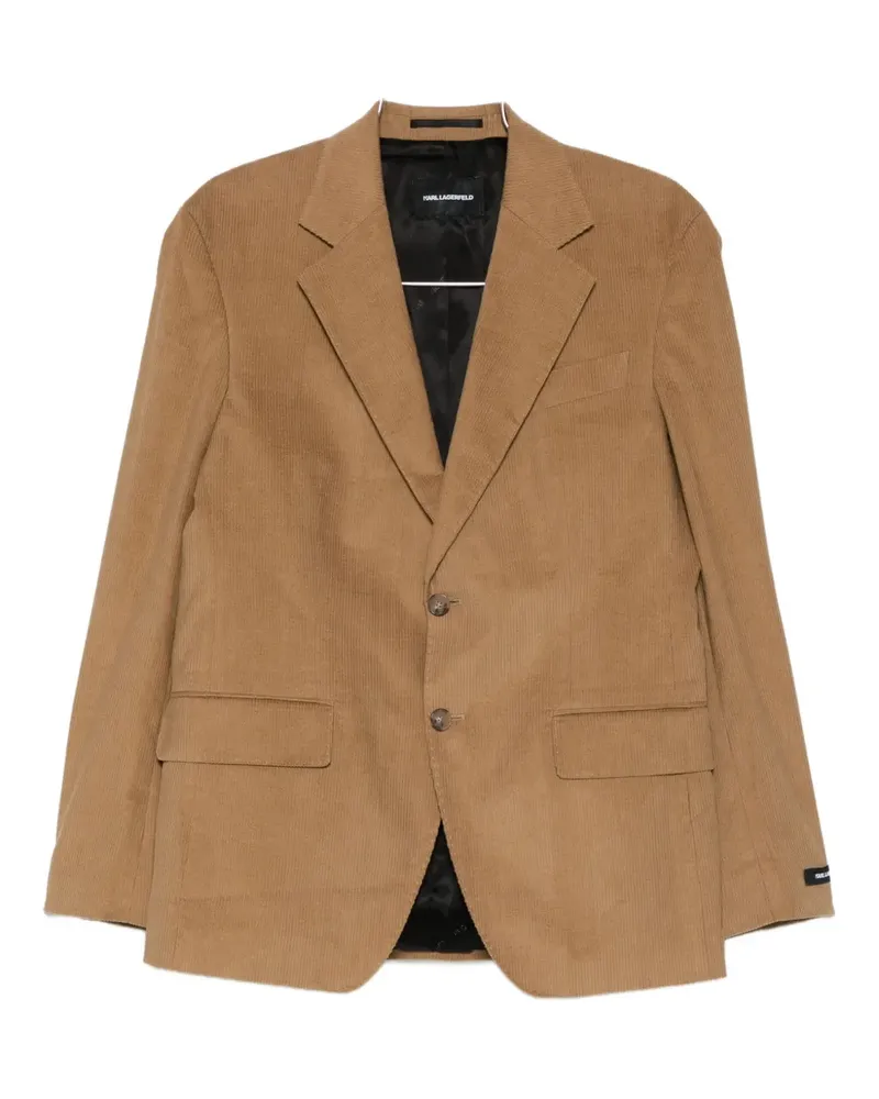 Karl Lagerfeld corduroy single-breasted blazer - Braun Braun