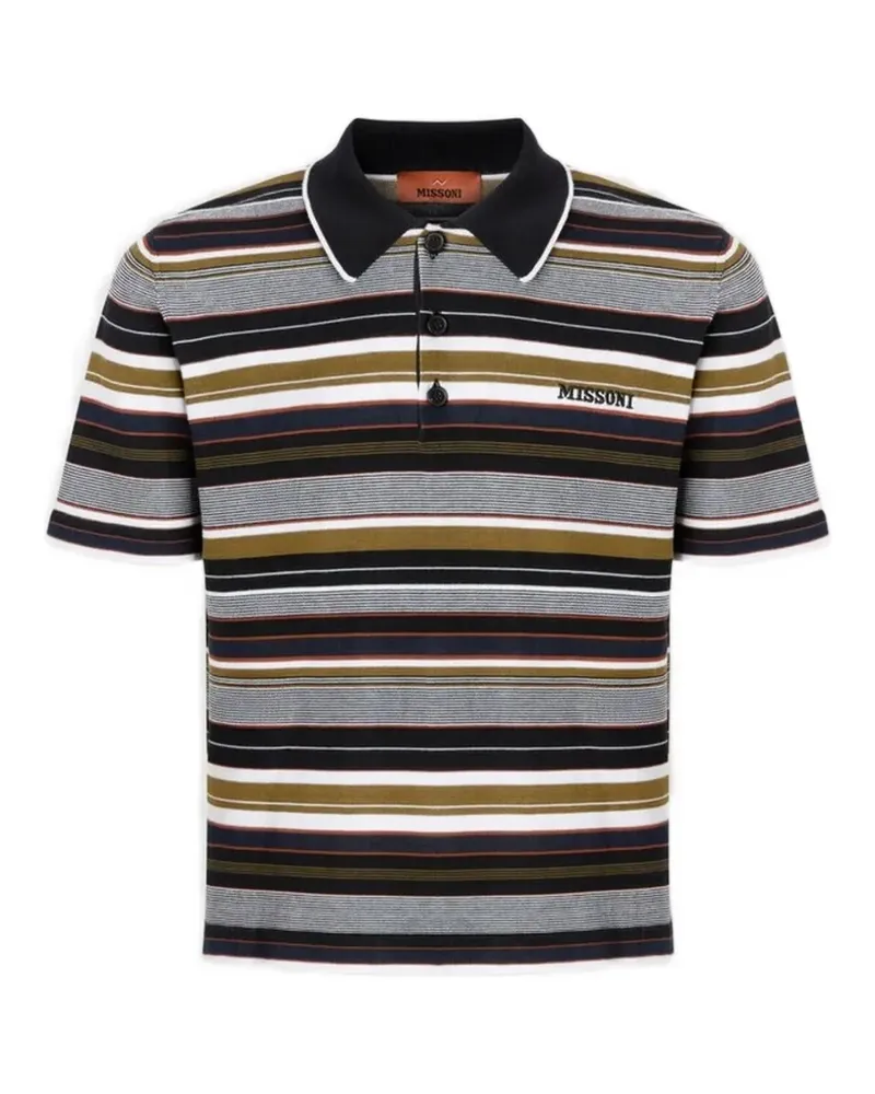 Missoni Poloshirt mit Logo-Stickerei - Grau Grau