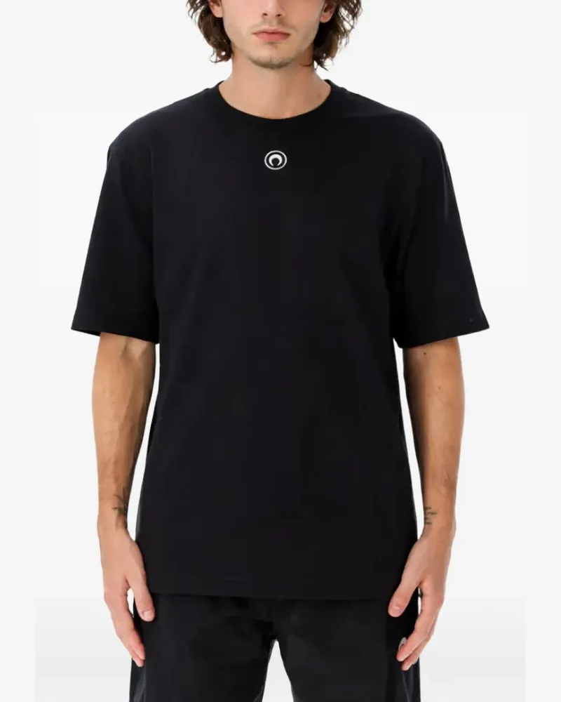 Marine Serre T-Shirt mit Logo - Schwarz Schwarz