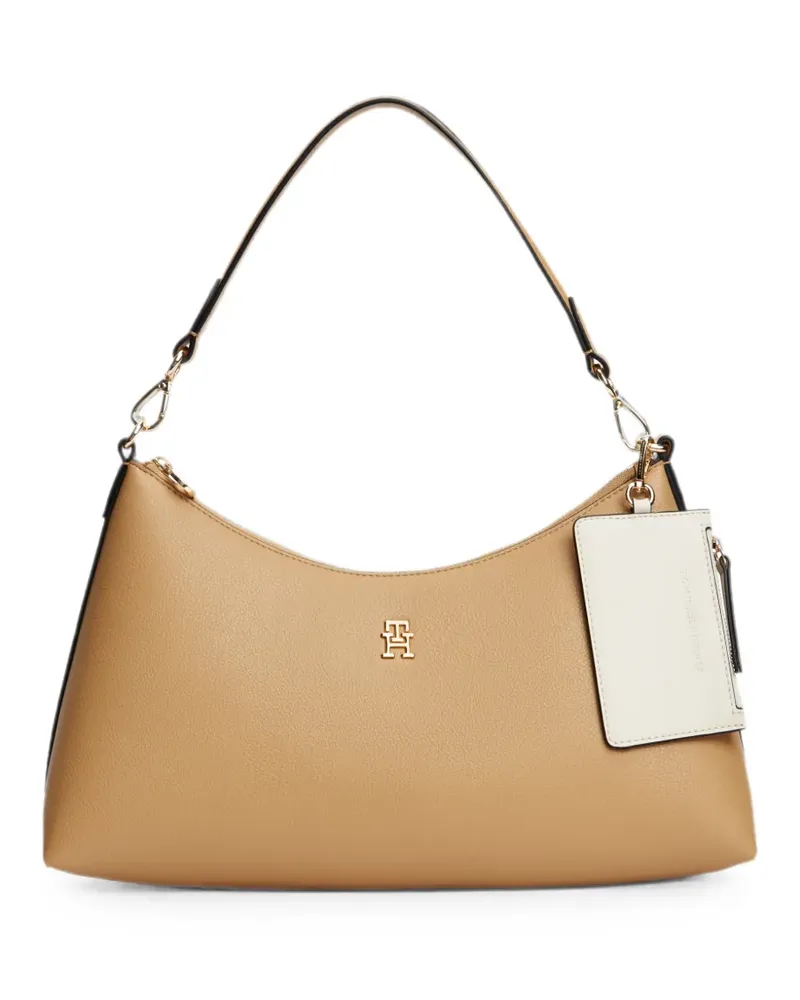 Tommy Hilfiger logo-plaque shoulder bag - Nude Nude