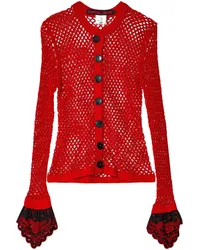 CHOPOVA LOWENA Locker gestrickter Cardigan Rot