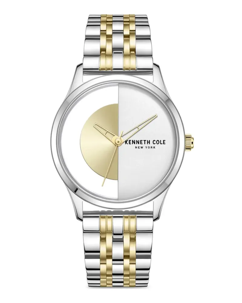 Kenneth Cole Zweifarbige Armbanduhr 34mm - Silber Silber