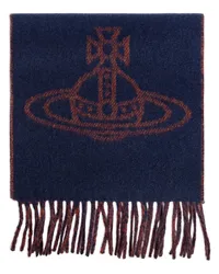 Vivienne Westwood Orb-jacquard scarf Blau