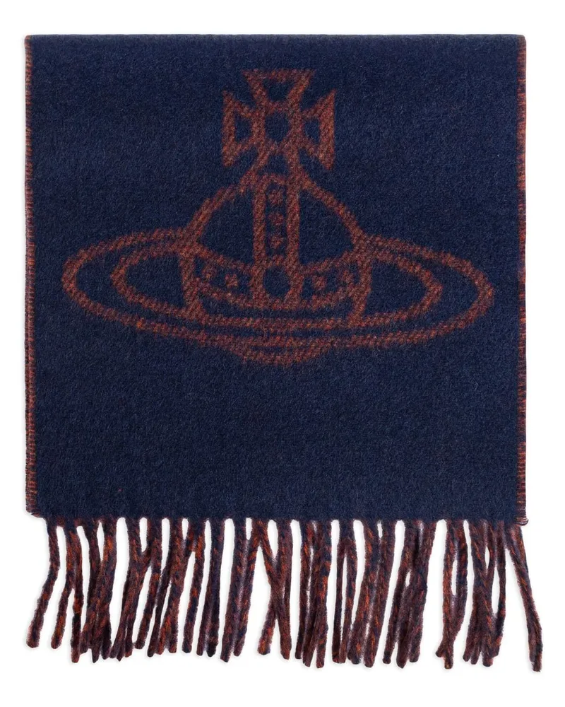 Vivienne Westwood Orb-jacquard scarf Blau