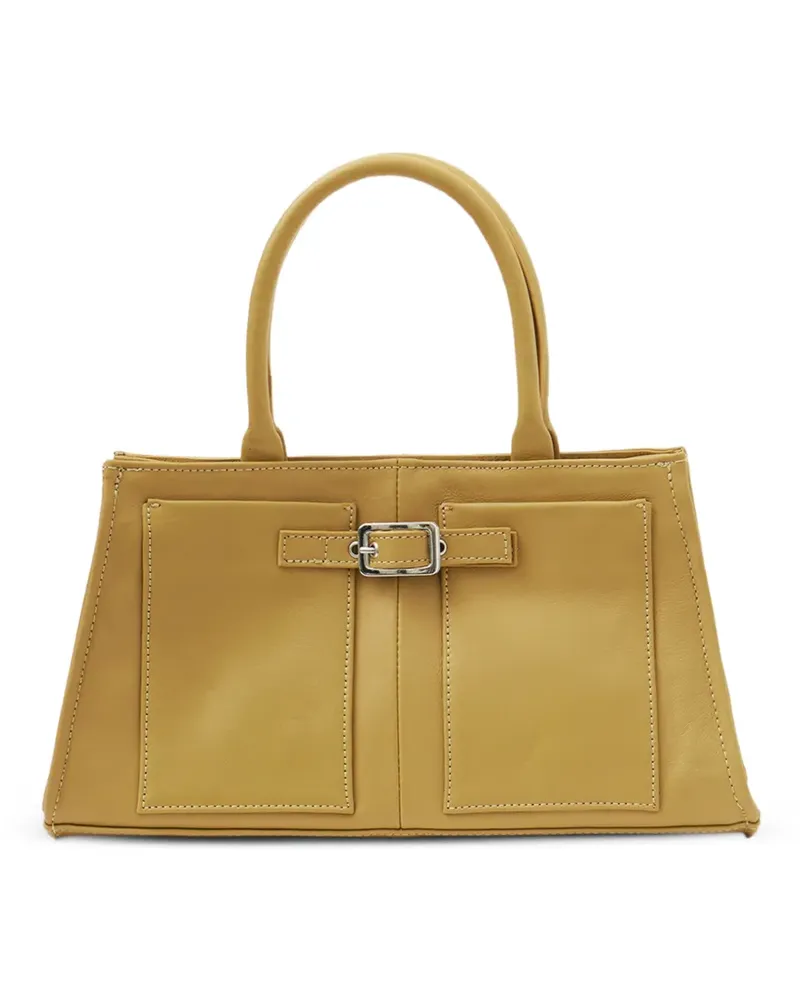 GIMAGUAS buckle-detail leather tote bag - Gelb Gelb