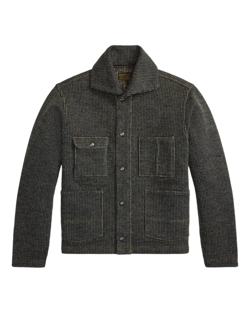 Ralph Lauren Gestreifte Hemdjacke - Grau Grau