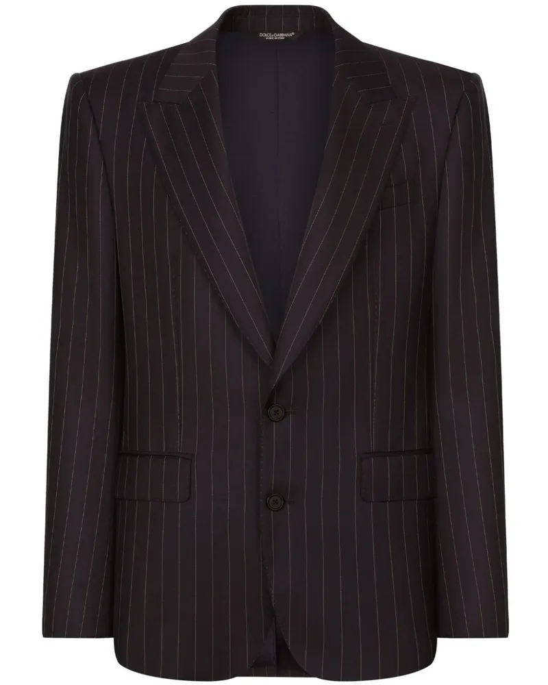 Dolce & Gabbana Gestreiftes Sakko - Schwarz Schwarz