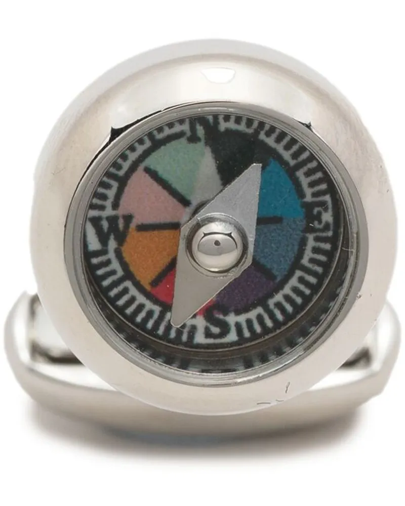 Paul Smith Manschettenknöpfe mit Kompass-Detail - Silber Silber
