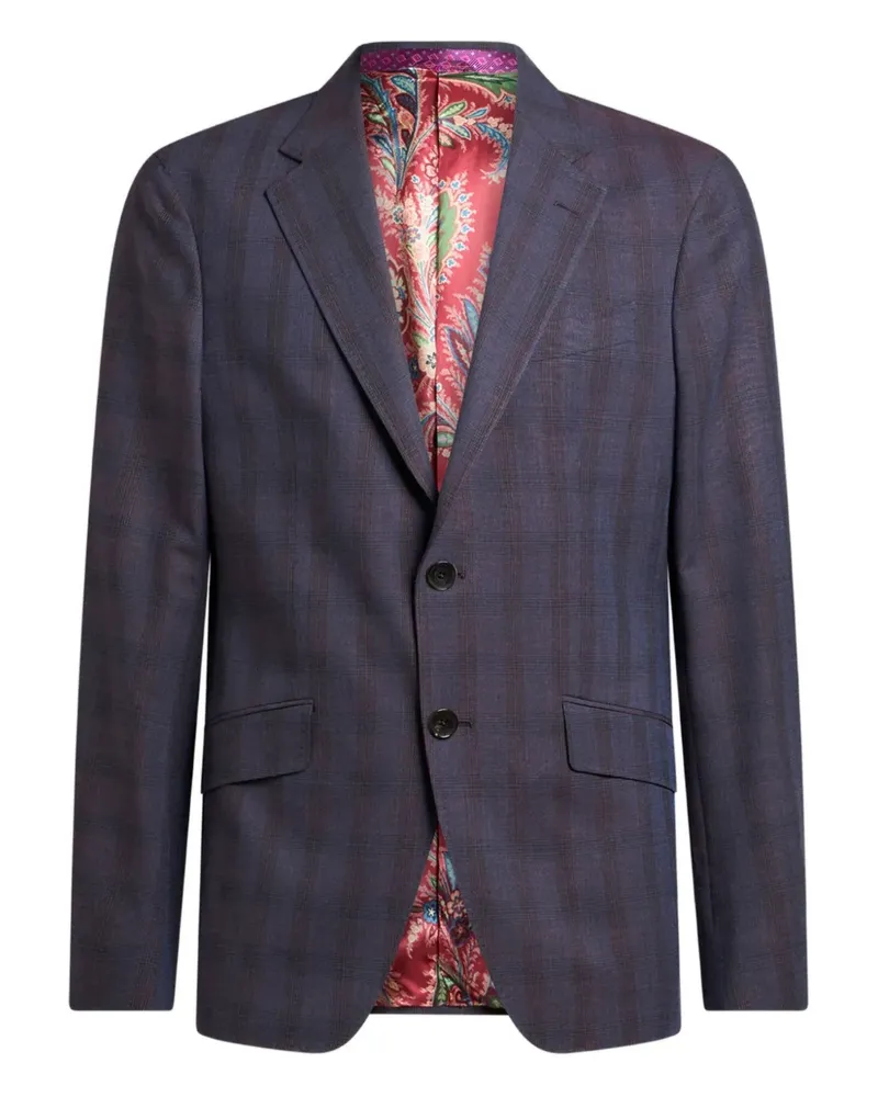 Etro Anzug mit Karomuster - Blau Blau