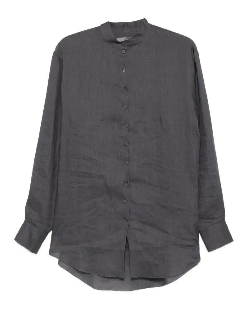Cortana Geknöpftes Raoul Hemd mit Mandarinkragen - Grau Grau