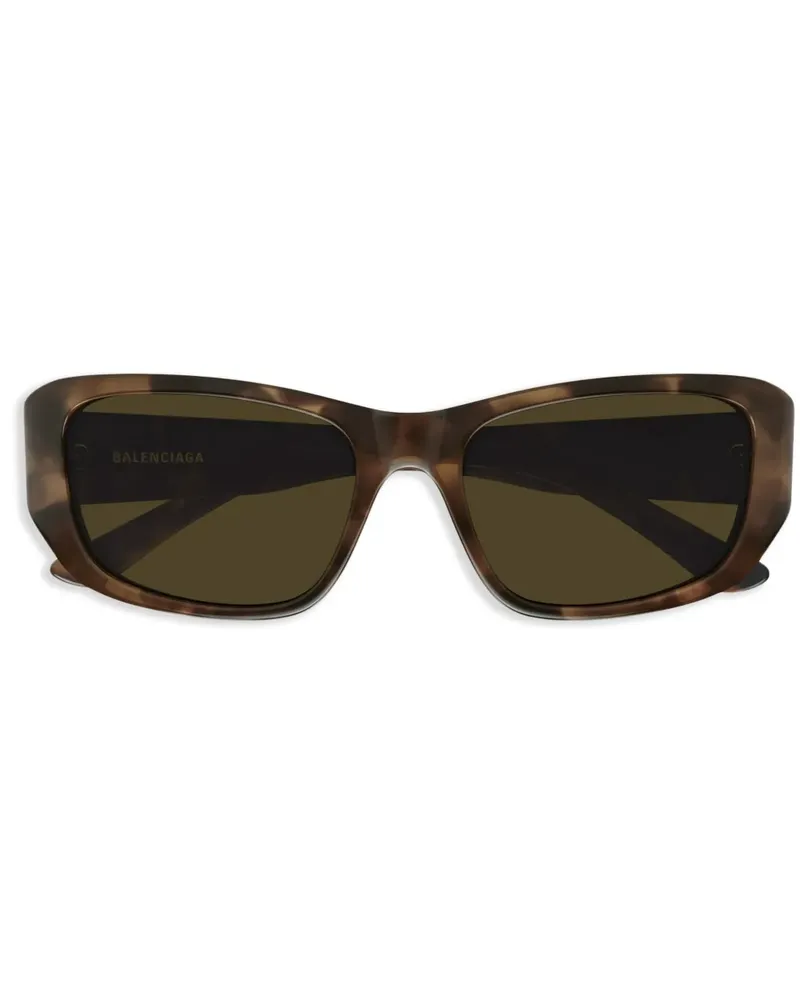 Balenciaga Sonnenbrille mit eckigem Gestell - Braun Braun