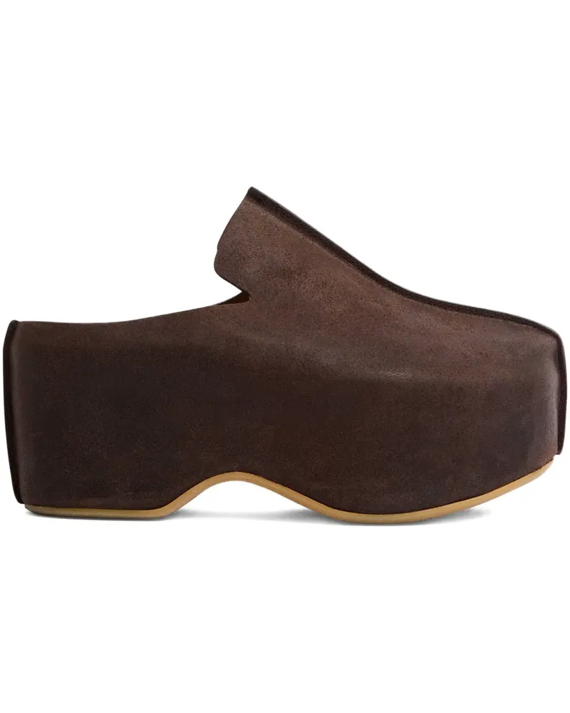J.W.Anderson Plateau-Mules aus Wildleder 50mm - Braun Braun