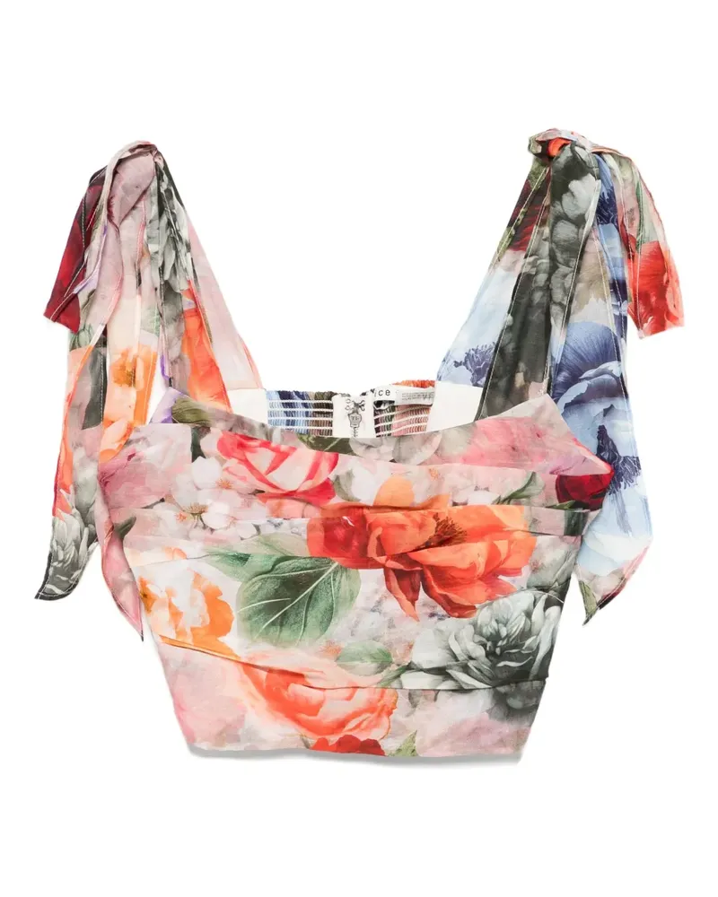Alice + Olivia Bluse mit Blumen-Print - Nude Nude