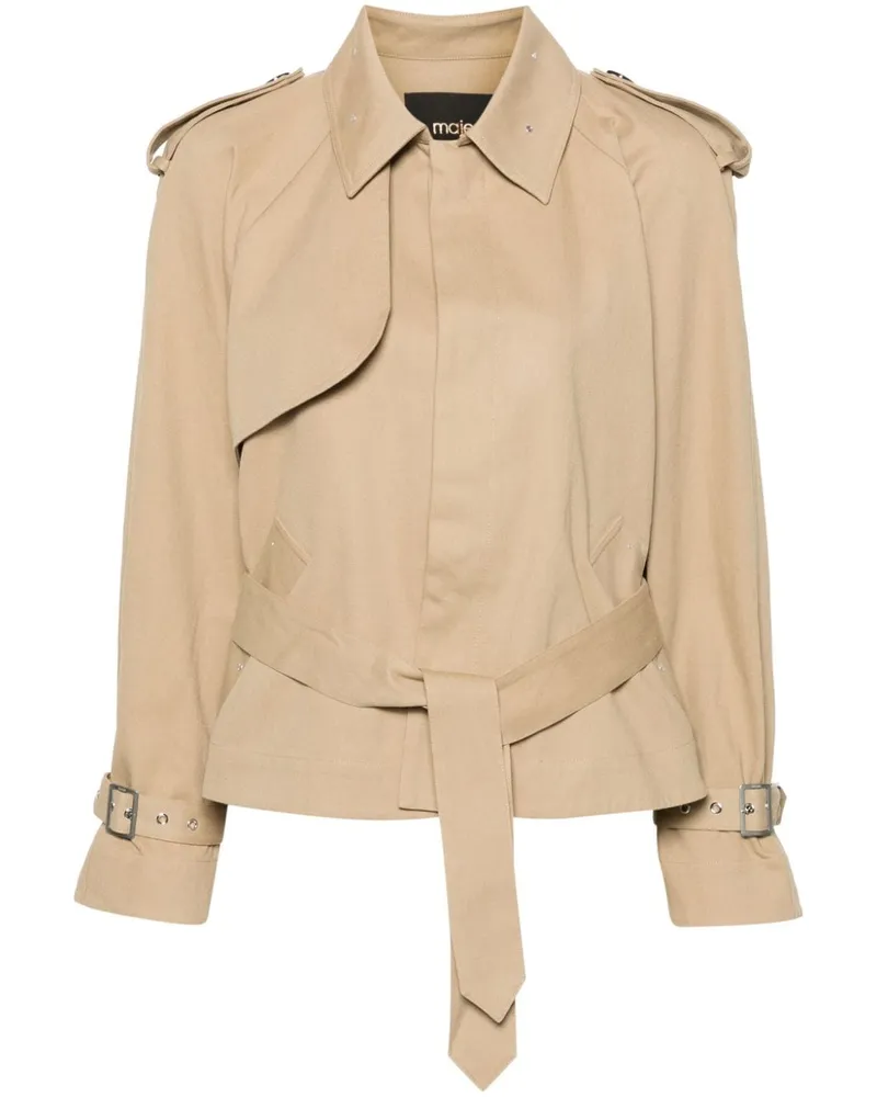 Maje Trenchcoat mit Nieten - Nude Nude