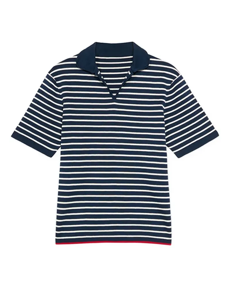 Fortela Andyb striped short-sleeve polo shirt - Blau Blau