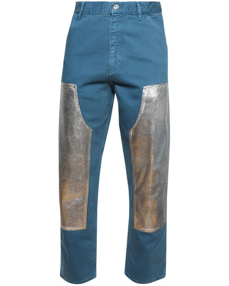 BLUEMARBLE Jeans mit Knie-Patch - Blau Blau