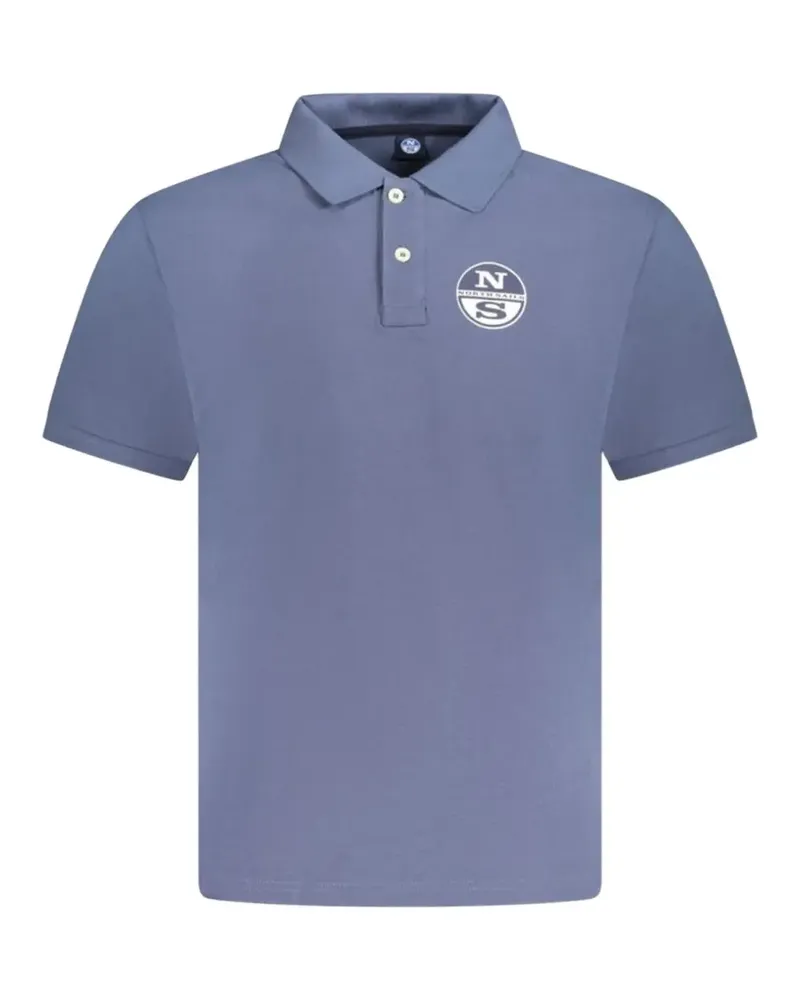 North Sails logo-embroidered polo shirt - Blau Blau