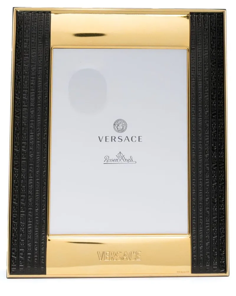 Versace Fotorahmen mit Logo-Prägung (15x20cm) - Schwarz Schwarz