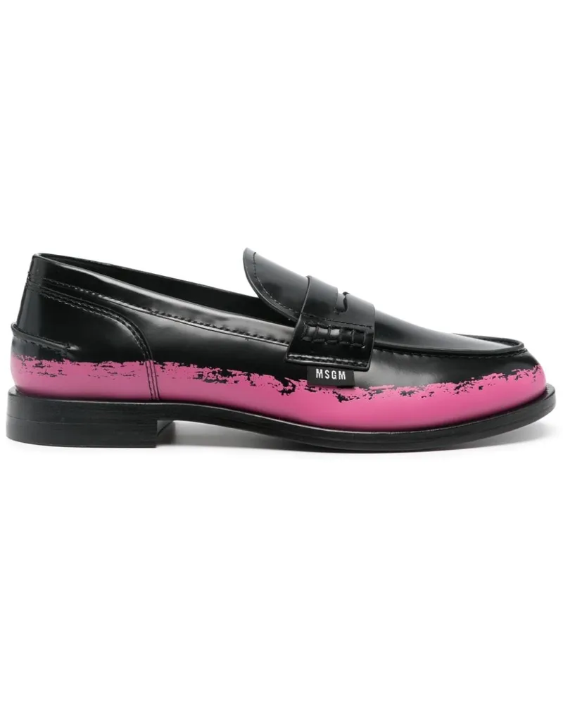 MSGM Penny-Loafer aus Leder Schwarz