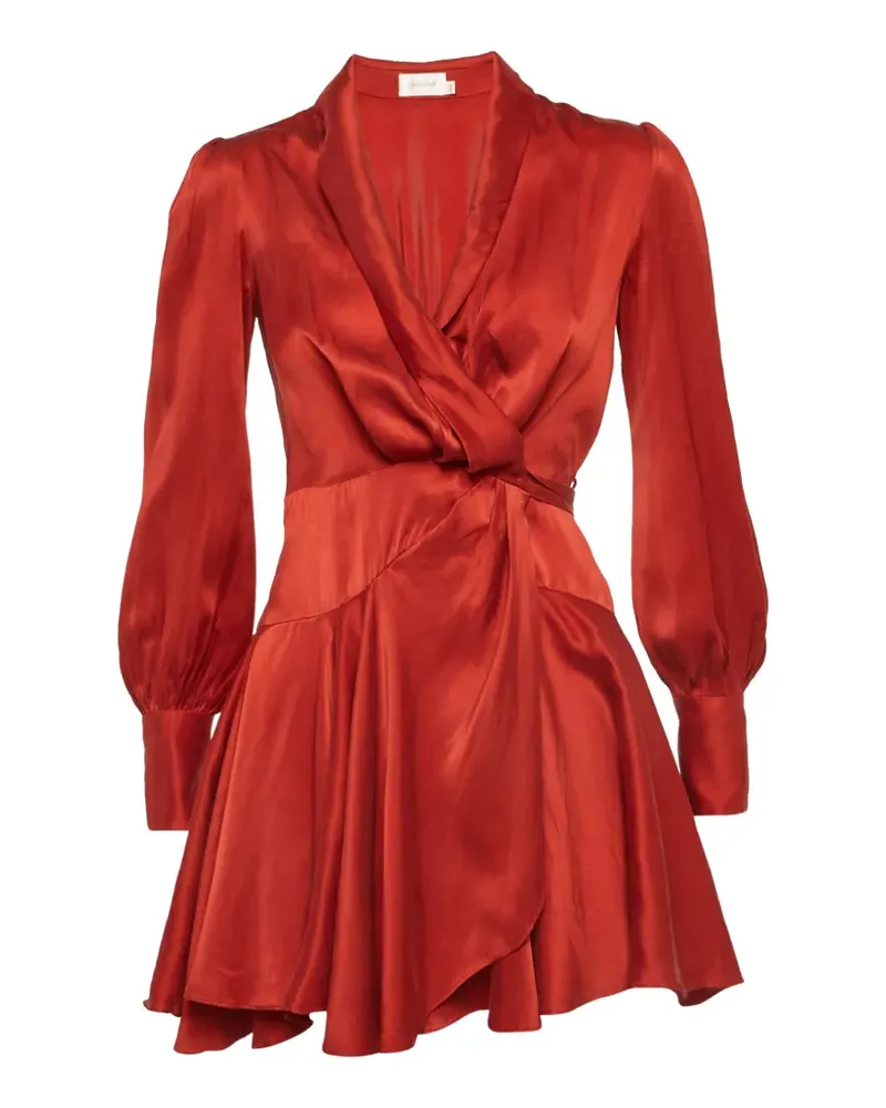 Zimmermann ruffle wrap dress - Rot Rot