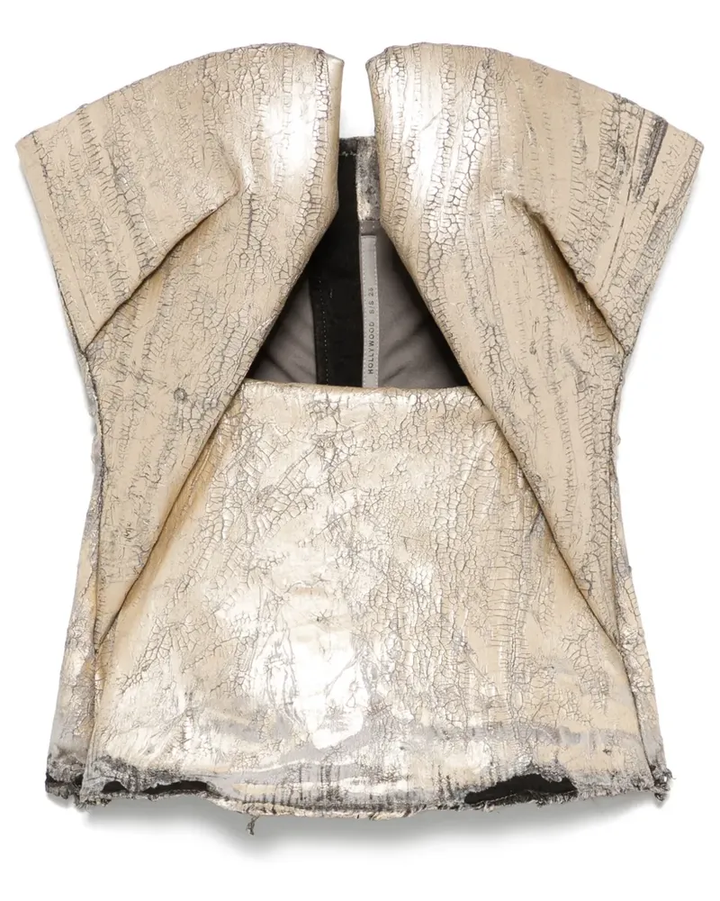 Rick Owens Oberteil mit Krappendetail - Gold Gold