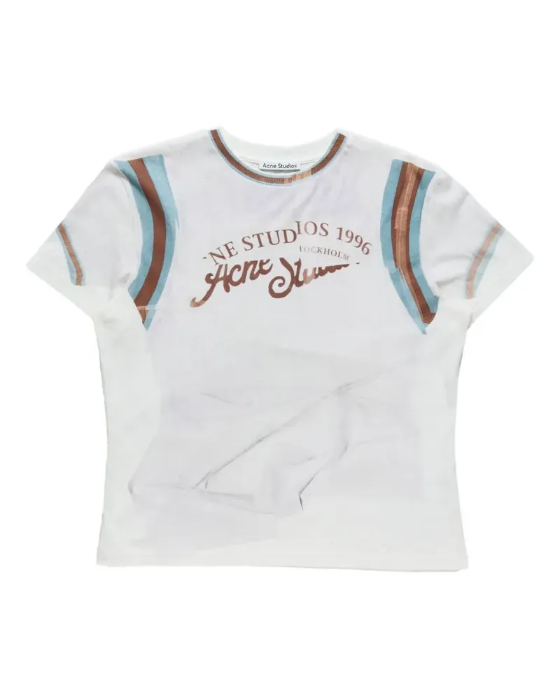 Acne Studios T-Shirt mit Logo-Print - Weiß Weiß
