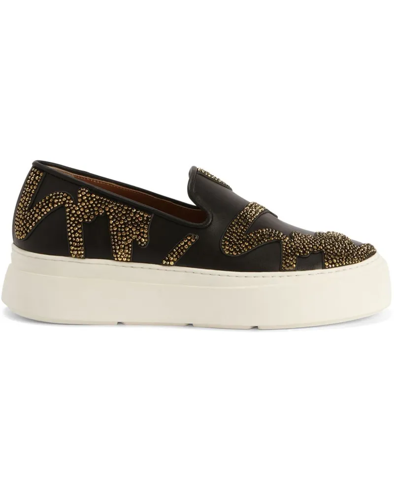 Giuseppe Zanotti Gz Mike Sign Slip-On-Sneakers - Schwarz Schwarz